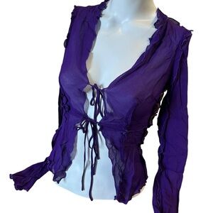 Rat & Boa Purple Tie Top